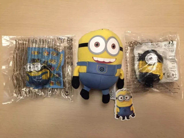 NEW Soft Toy Despicable Me 2 Minion McDonalds Talking Bob & Pirate NEW & SEALED
