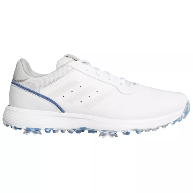 adidas Mens S2G Waterproof Spiked Golf Shoes White Lightweight Leather Trainer