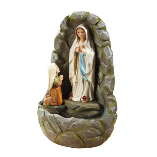 OUR LADY OF Lourdes with St. Bernadette Grotto Holy Water Font Size 6 ...