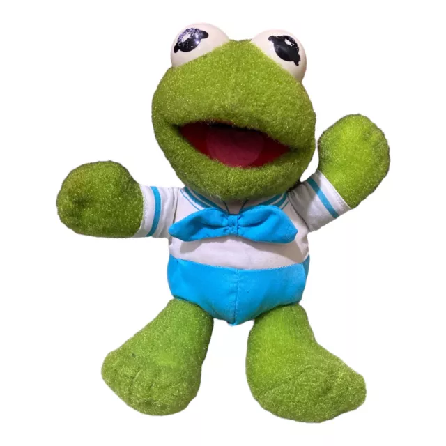 1985 Vintage Hasbro Softies Muppet Babies Kermit The Frog Plush Stuffed Toy 8”
