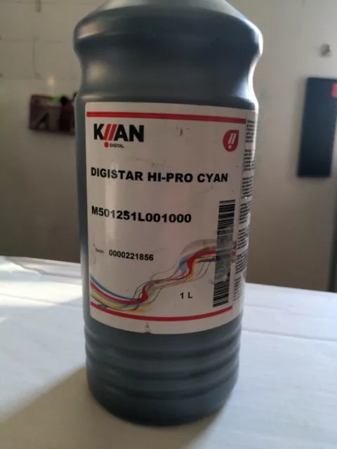 New, Sealed KIIAN Digistar Hi Pro Cyan Sublimation Ink - 1 Liter **Ships Free!