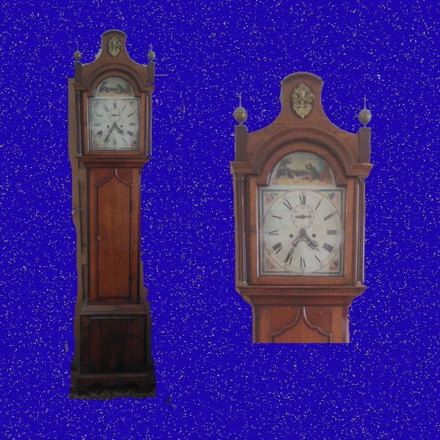 Mahogany and Oak Pagoda Top Regency Long Case Clock  1820