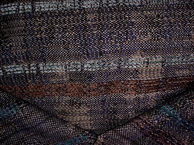 12Y Kravet Lee Jofa Navy Black Textured Chenille Stripe Upholstery Fabric