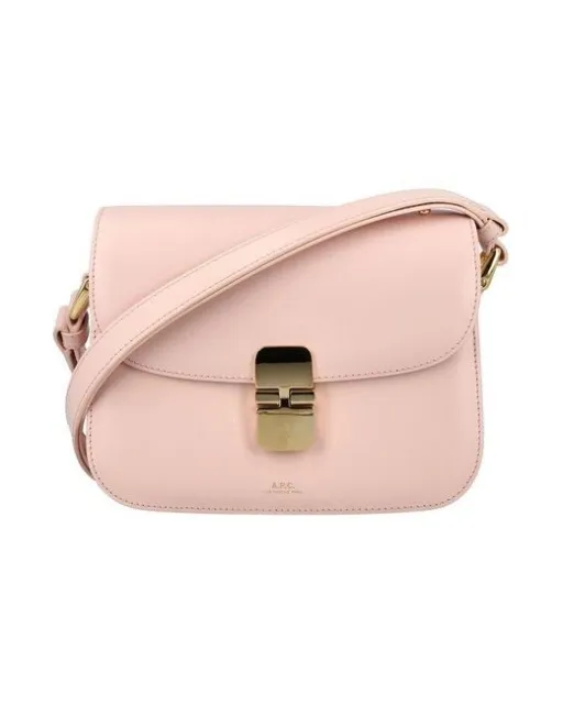 NEW A.P.C APC Small Grace Pink Valentine Gift Crossbody HANDBAG L CALF LEATHER