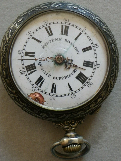 Lot De 3 Cadrans De Montre Gousset Vintage - Zenith, Roskopf, Chronomètre MMM - Occasion