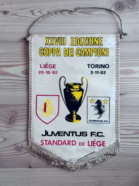 1982 Gagliardetto Pennant Fanion Juventus Lie Standard No Match Worn Shirt