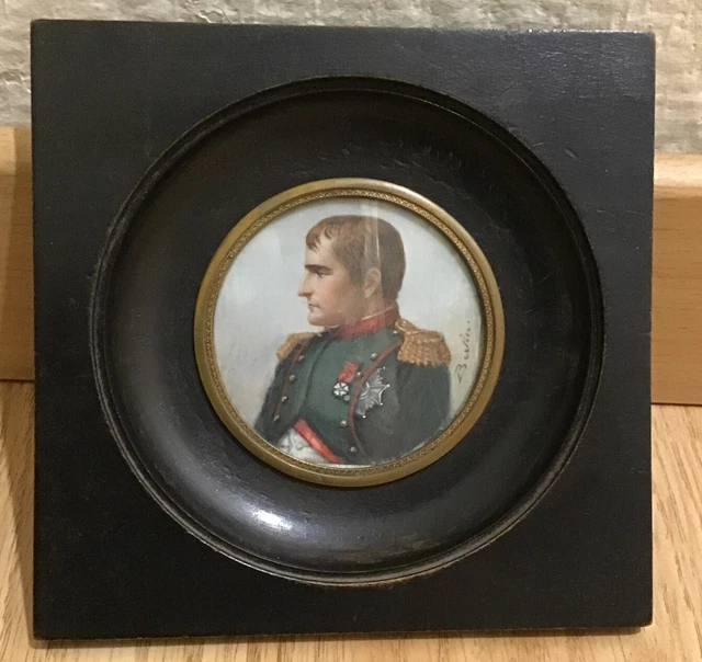 Miniature Représentant l' Empereur Napoléon Ier Signée Da