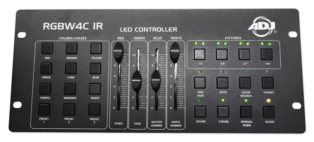 American DJ ADJ RGBW4C IR 32-Ch. DMX Controller For RGB, RGBW, RGBA LED Lights