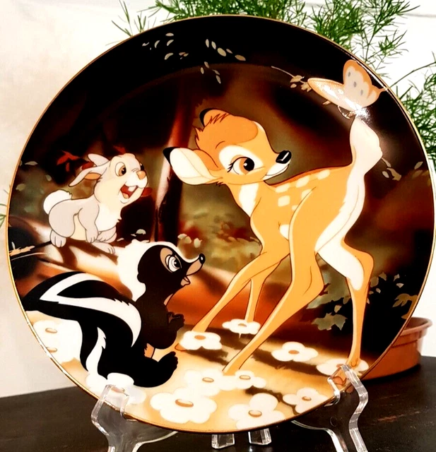 DISNEY FINE PORCELAIN Plate BAMBI 1942 By Kenleys Cartoon Classics DISNEY FINE PORCELAIN Plate BAMBI 1942 By Kenleys Cartoon Classics