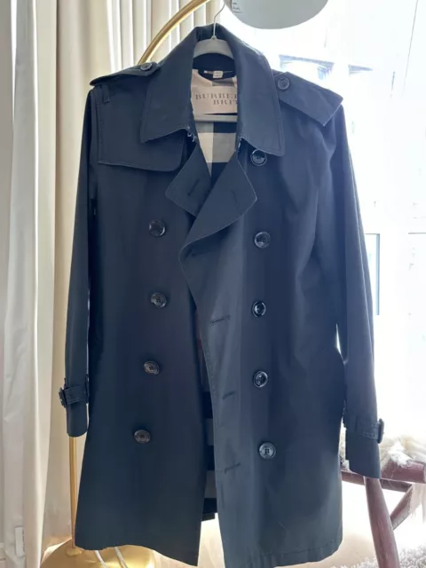 Men’s Authentic Burberry Brit Trench Coat Jacket Black