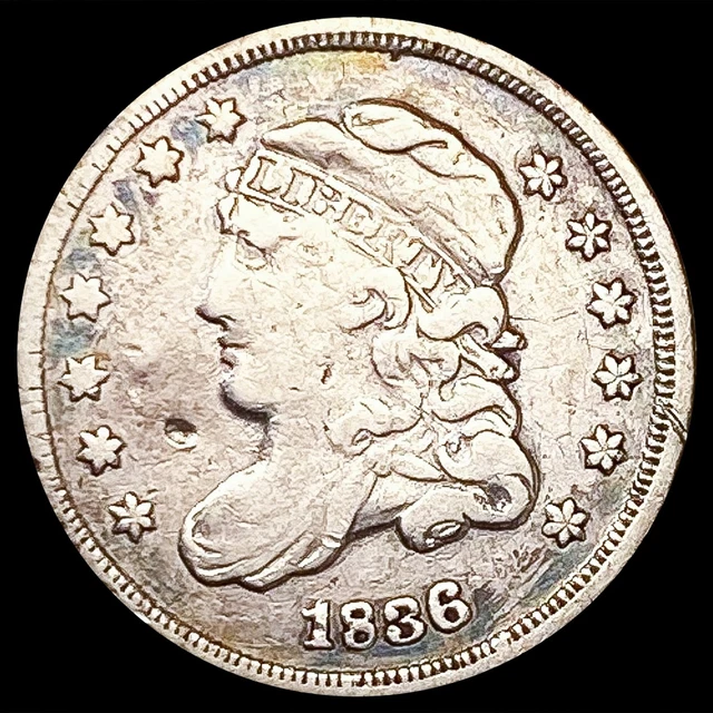 1836 Capped Bust Half Dime Coin NICELY CIRCULATED