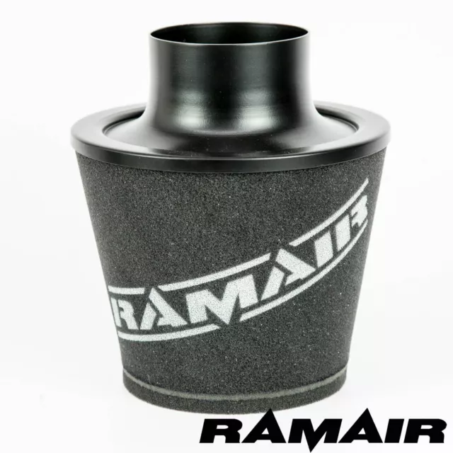 Ramair Large 100mm OD Neck Black Aluminium Performance Induction Air Filter