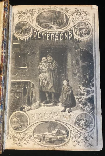 1861 PETERSON'S LADIES' MAGAZINE Hand-Colored Fashion Plates Civil War Era
