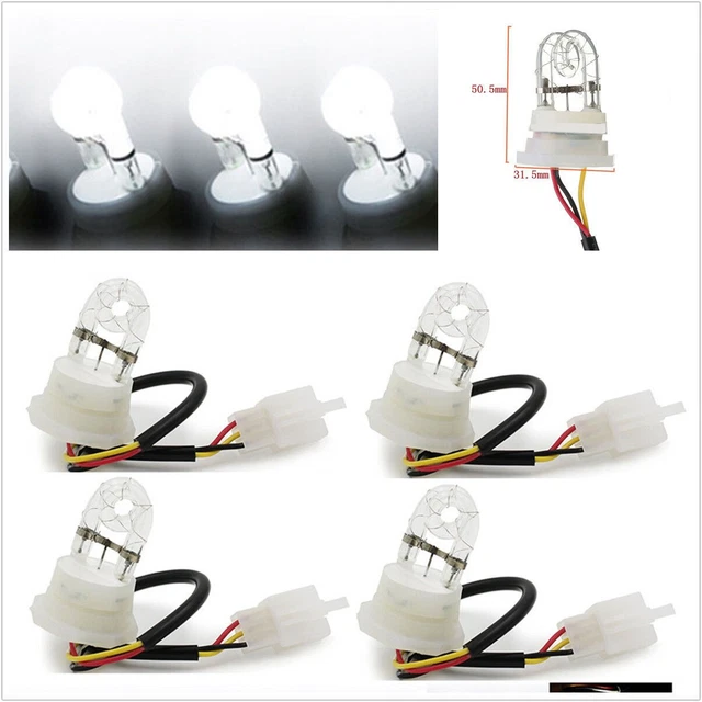 4 Pcs DC12V White 160 120W Car HID Hide A Way Flash Strobe Spare Bulb Tube Light