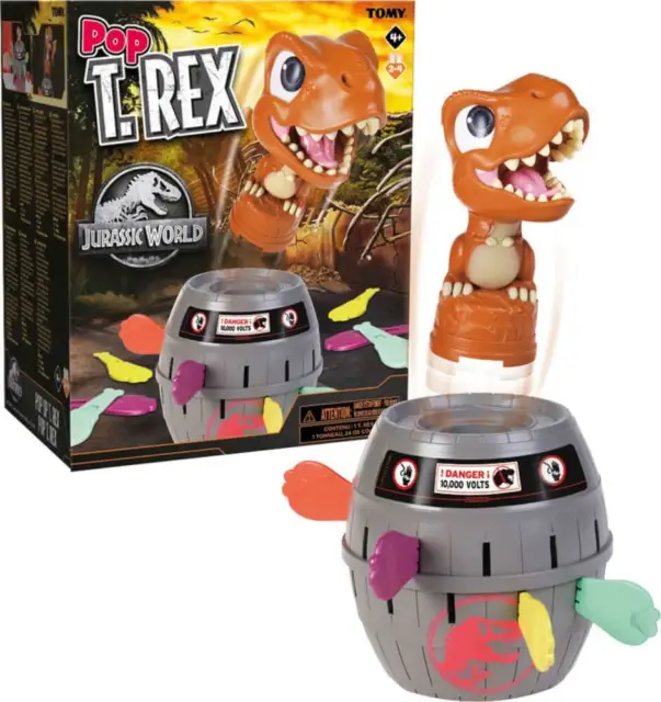 Jurassic World Pop up T-Rex TOMY NEU ab 4 Jahren Kinderspiel Actionspiel