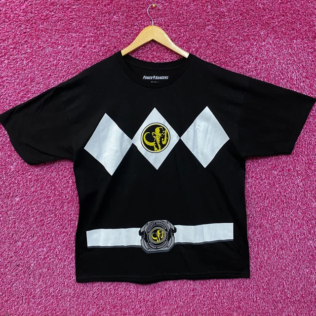 THE MIGHTY MORPHIN Power Rangers Black Power Ranger T-Shirt XL £13.74 ...