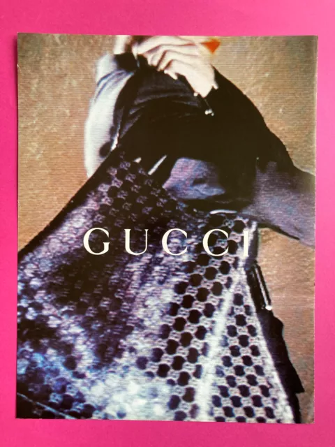 Publicité Gucci 1997 mode 90's collection mode vintage presse sac automne hiver