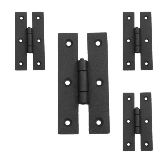 Cabinet Hinge Black Wrought Iron Hinge H Flush 3'' H  set of 4