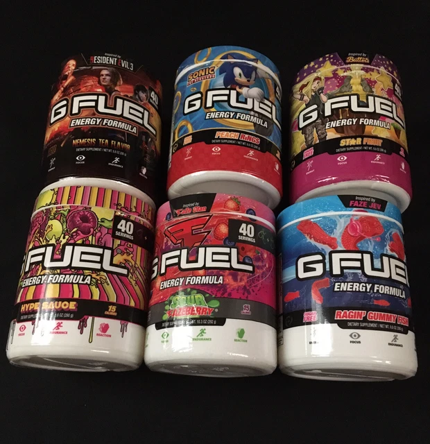 GFUEL TUBS (EMPTY) Sonic/Resident Evil 3/Faze Clan [ Lot of / Bundle