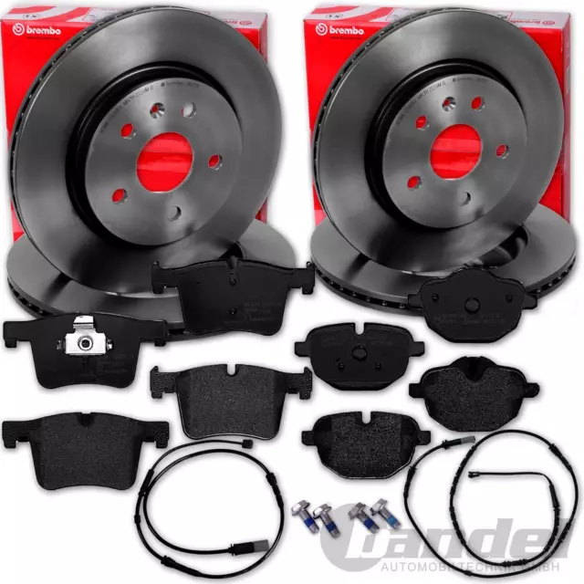 brembo BREMSSCHEIBEN + BELÄGE VORNE + HINTEN passend für BMW X3 F25 + X4 F26