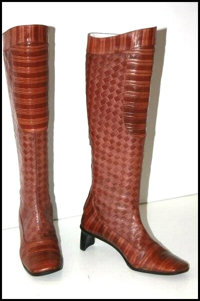 Bottes Briefing Galeries Lafayette - Cuir Noir, Bouts Carrés, Taille 40.5 - Occasion TBE