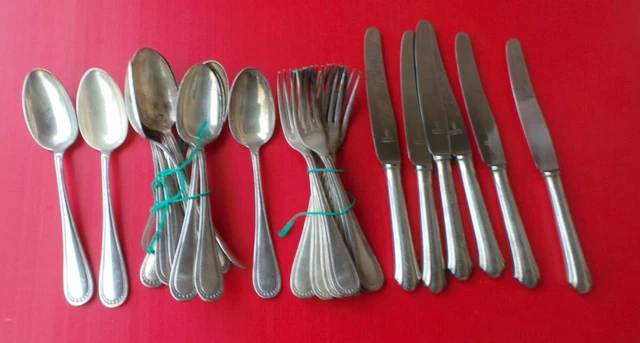 6 couteaux de table en métal argenté à lame - Canada