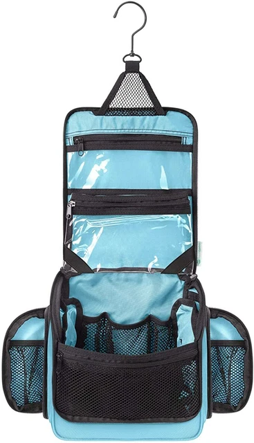 Travel Hanging Men & Women Toiletry Waterproof Bag w/Expandable Compartment Blue