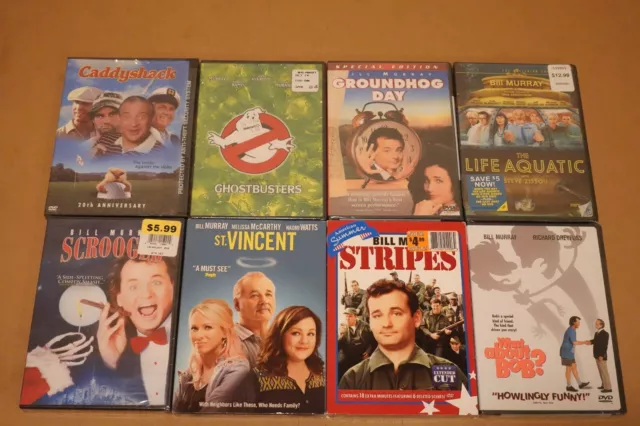 Lot 8 New Bill Murray DVD Ghostbusters, Scrooged, Stripes, What About Bob, Life