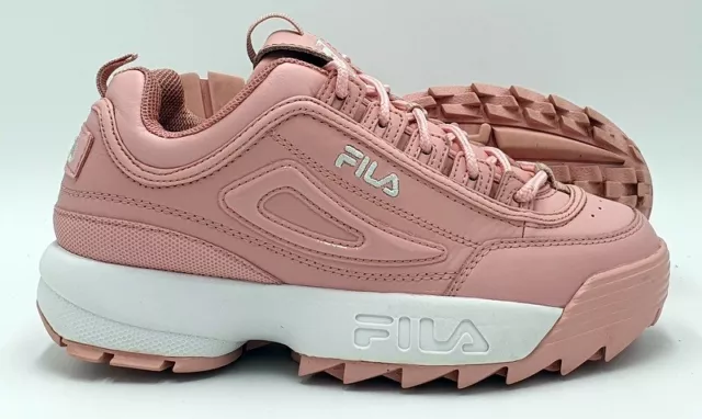 Fila Disruptor Chunky Low Leather Trainers 3FM00764-426 Pink/White UK4/US5/E37.5