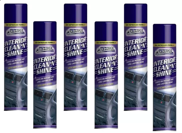 carpride Interior Clean N Shine Spray Anti static Spray 300ml x 6