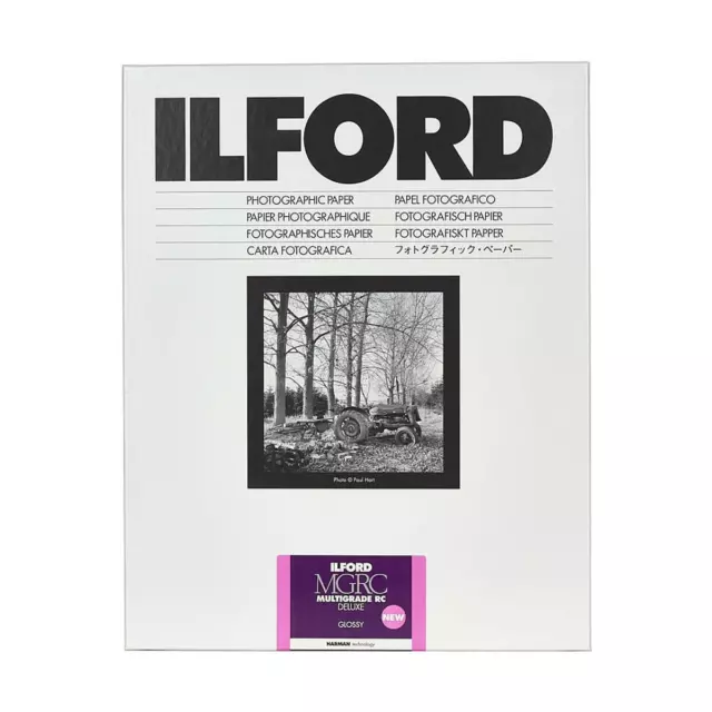 Ilford Multigrade V RC Deluxe Glossy Black/White Photo Paper, 11x14", 10 Sheets