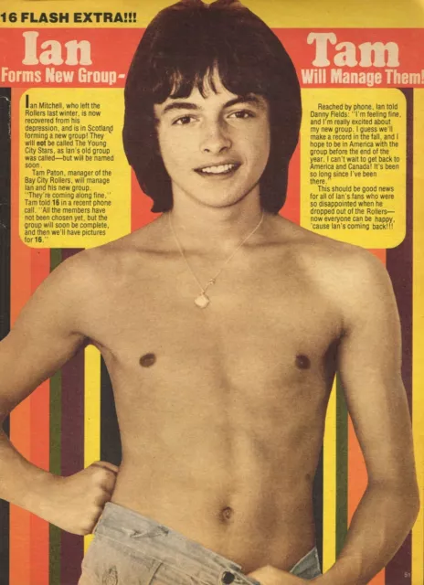 Ian Mitchell - Shirtless - 11" x 8" Teen Magazine Pinup Mini-Poster