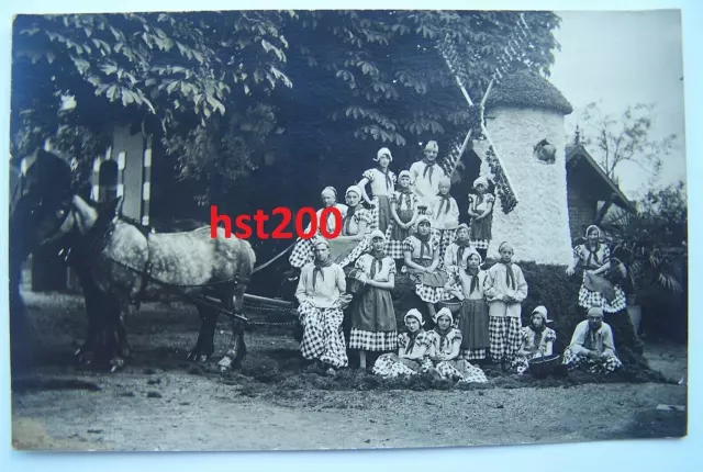 CPA 18 Guerche Aubois moulin meunier char fleuri enfant folklore carte postale