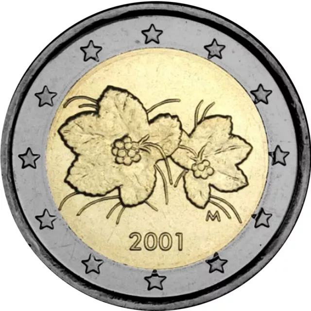 Finnland 2 Euro Kursmünze 2001 ST Moltebeere lose