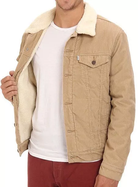 LEVI S MEN S CLASSIC Corduroy Sherpa Trucker Button Up Jacket 723360004 EUR 73 80 PicClick FR