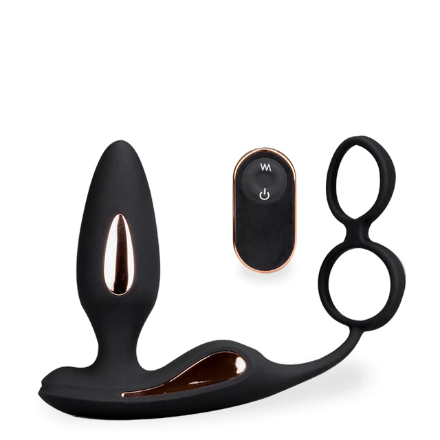 Plug anal vibrant avec double anneau cockring Domino