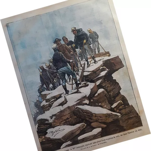 domenica del corriere 1905 n°37 ● ALPINI SULLA VETTA DEL GRAN PARADISO