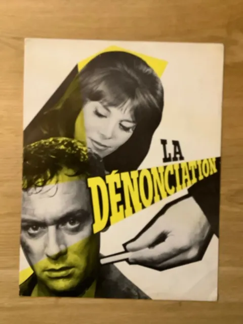 Dossier de presse »LA DÉNONCIATION «1961-Maurice RONET- Françoise BRION-VALCROZE