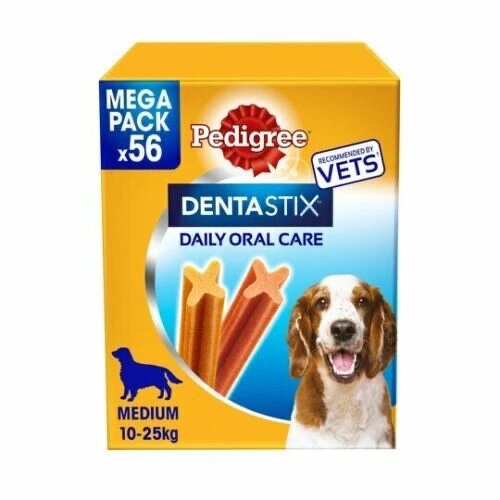 56 Bastoncini quotidiani per cani Pedigree Dentastix da masticare per cani MEDI