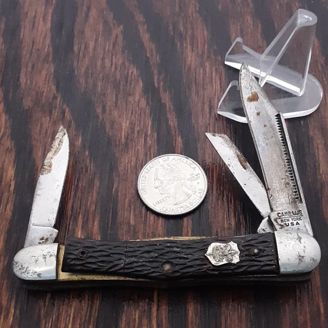 VINTAGE CAMILLUS CARPENTERS Whittler Parts Repair Pocket Knife Made In