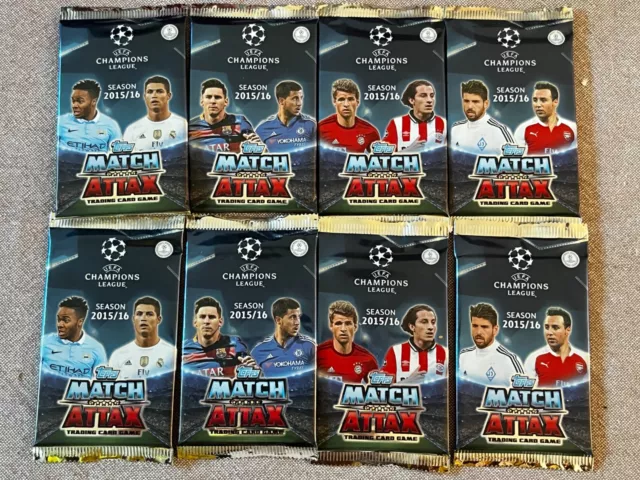 10 Pochettes Packets Topps Card Match Attax League 2015/16 Mint Sealed No Panini