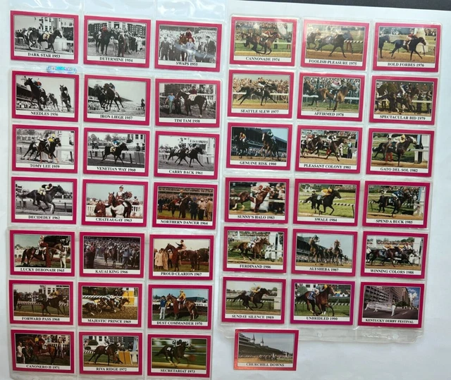 1991 HORSE STAR KENTUCKY DERBY Trading Cards Collector's Edition set