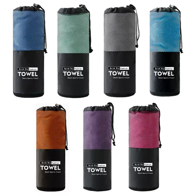 Microfiber Towel Sports Bath Gym Quick Drying Travel Swimming Camping Beach^