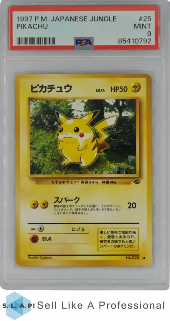 1997 Pokemon Japanese Jungle 25 Pikachu Psa 9