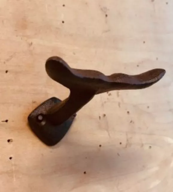 Antique Metal Wall Hooks Nautical Whale Tail Coat Hat Towel Hanging Hook Rustic
