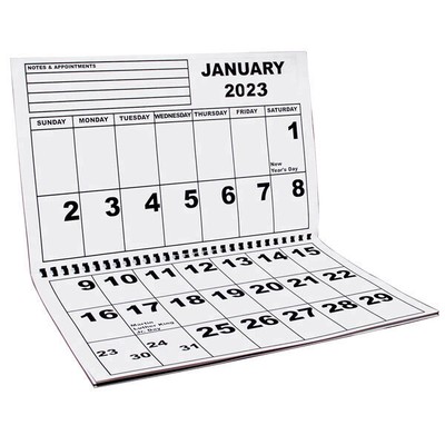 JUMBO LARGE PRINT 2023, 13 months Wall Calendar - January 2023 to