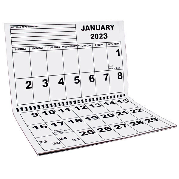 JUMBO LARGE PRINT 2023, 13 months Wall Calendar January 2023 to