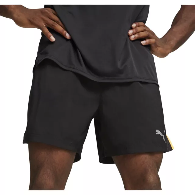 Puma Mens Run Favourite Velocity 5 Inch Running Shorts Moisture Wicking - Black