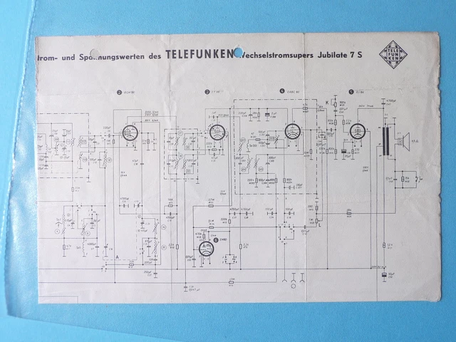 service-sch-ma-pour-telefunken-jubilate-7-original-eur-10-01-picclick-fr