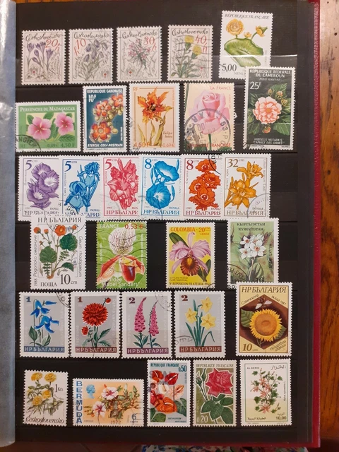 Lot de 30 Timbres Thématique "Fleurs" (THE 06)